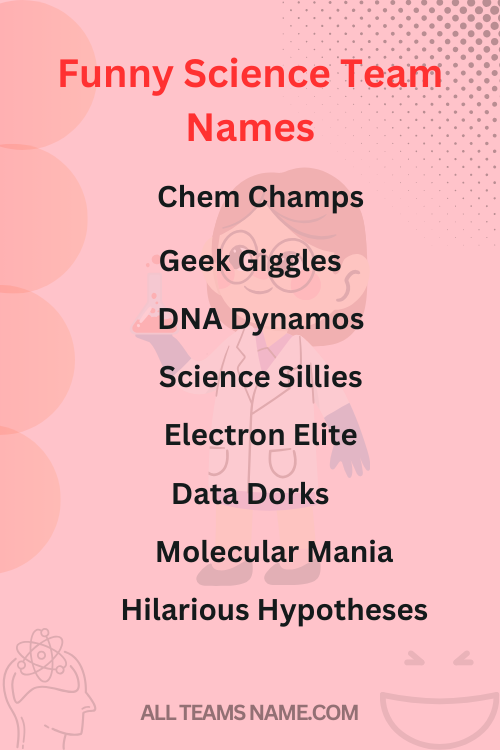 Funny Science Team Names