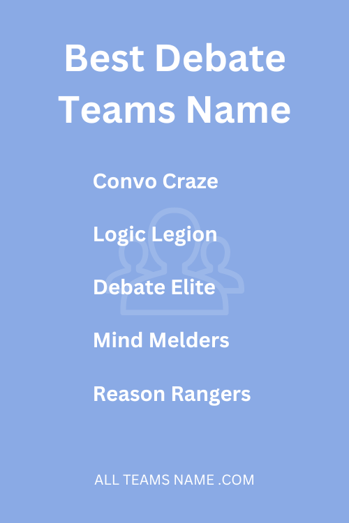 Best Debate Teams Name