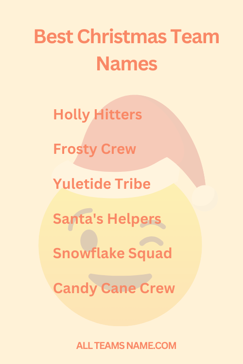 Best Christmas Team Names