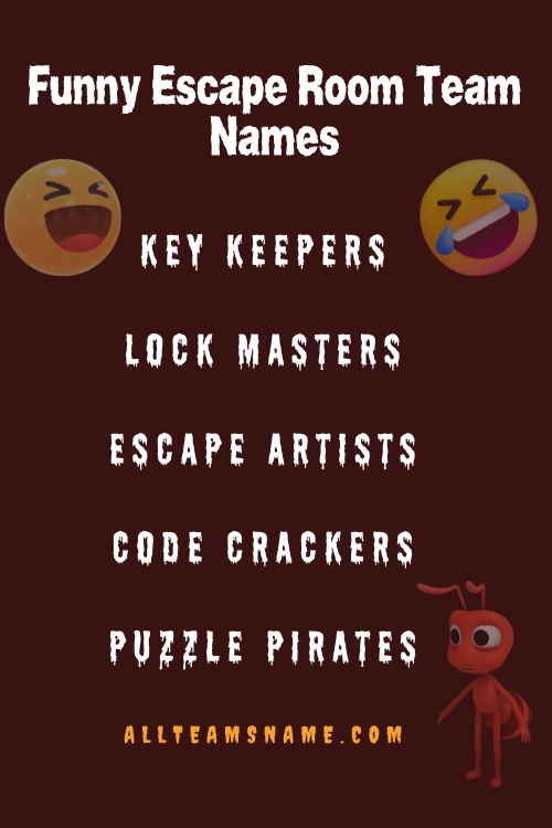 Funny Escape Room Team Names