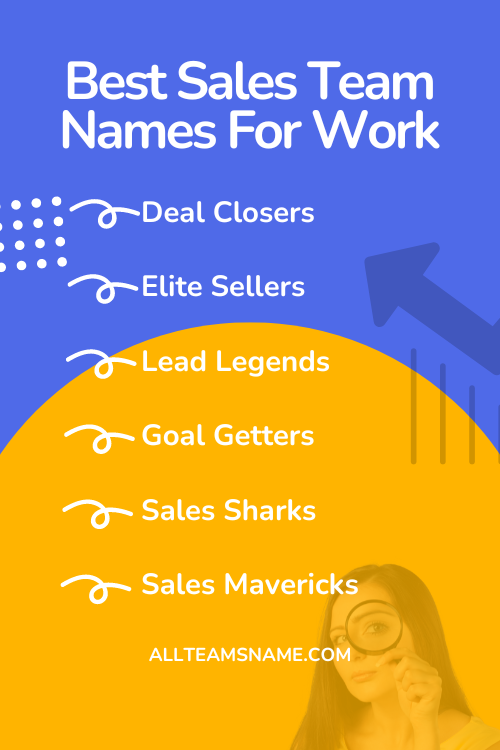 Best Sales Team Names For Work