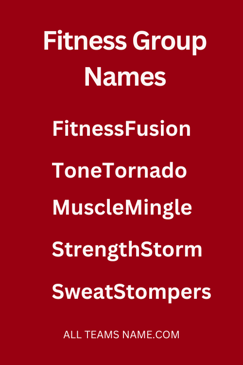 Fitness Group Names