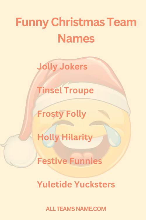 Funny Christmas Team Names