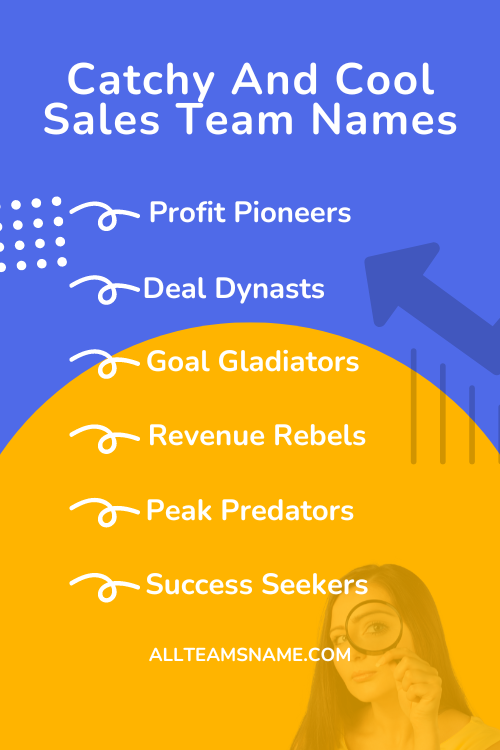 Catchy And Cool Sales Team Names