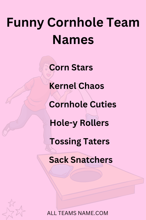 Funny Cornhole Team Names