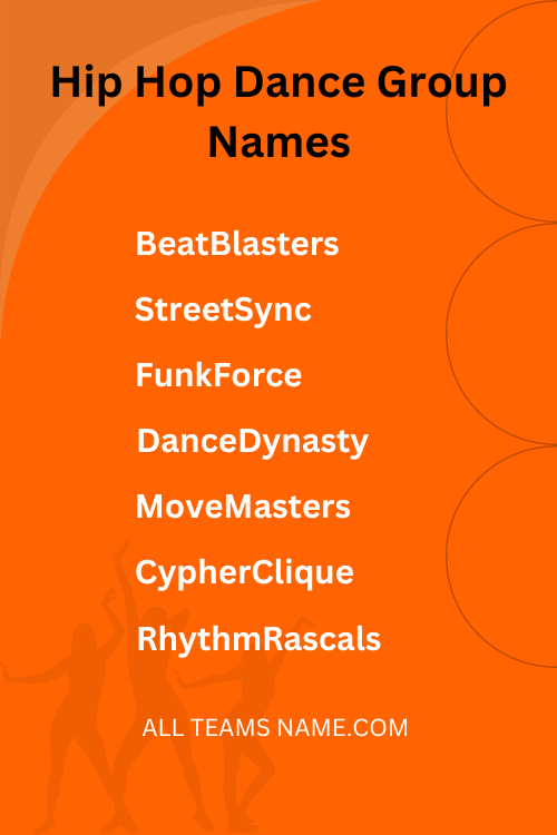 Hip Hop Dance Group Names