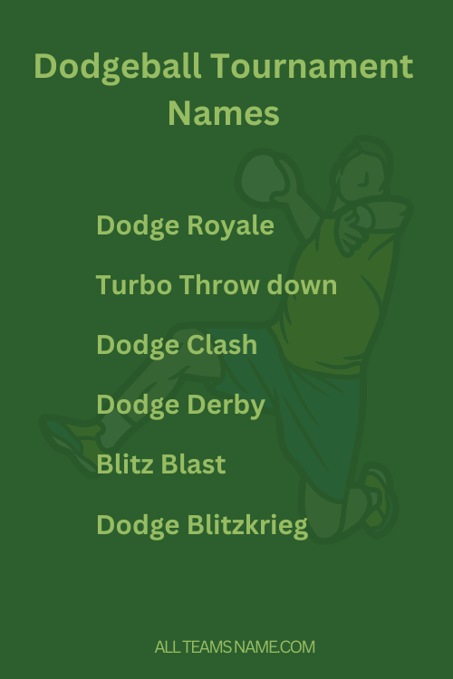 Clever Team Names For Dodgeball