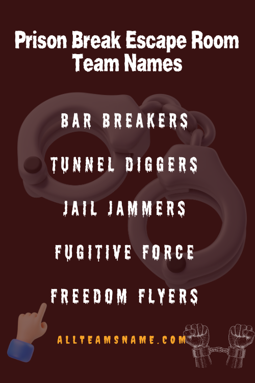 Prison Break Escape Room Team Names