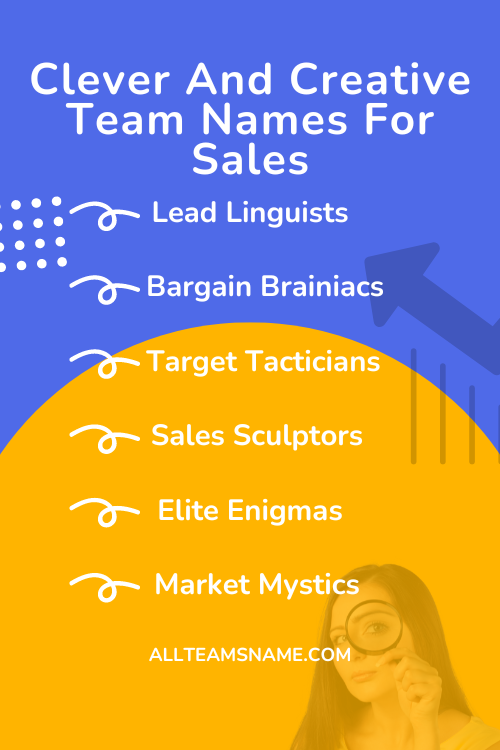 Clever And Creative Team Names For Sales