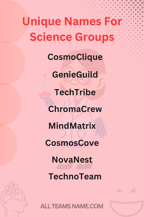 Unique Names For Science Groups