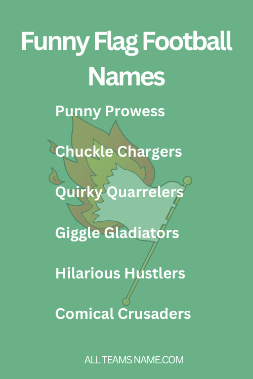 Funny Flag Football Names