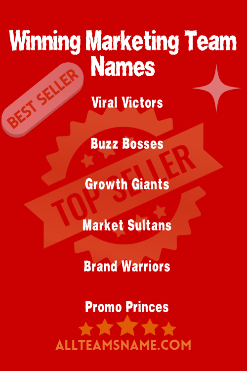 Winning Marketing Team Names