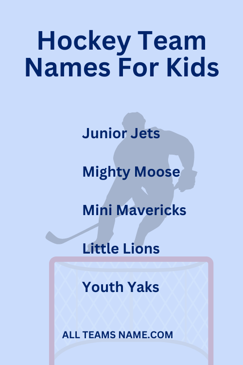 Hockey Team Names For Kids