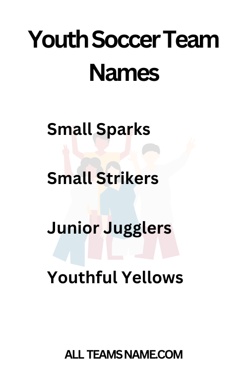 Youth Soccer Team Names