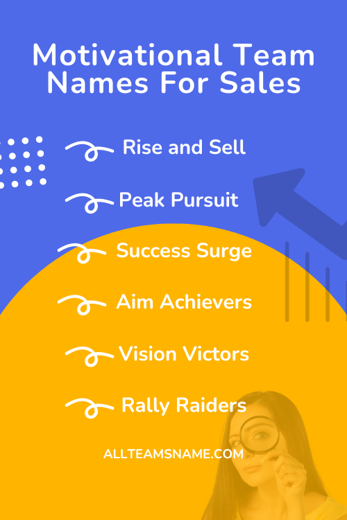 Motivational Team Names For Sales