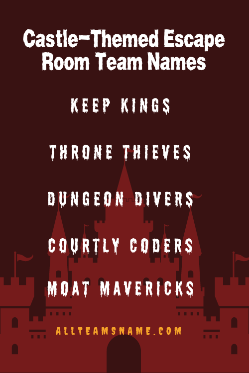 Castle-Themed Escape Room Team Names