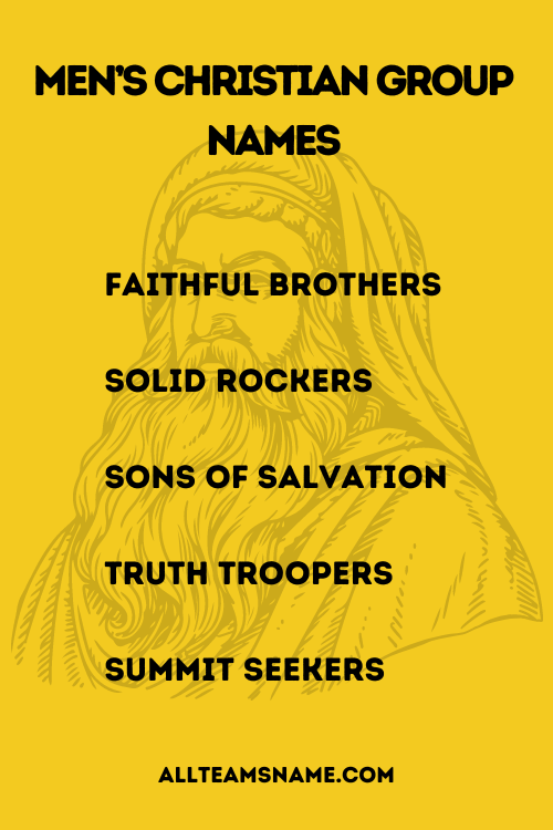 Men’s Christian Group Names