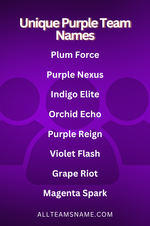 Unique Purple Team Names