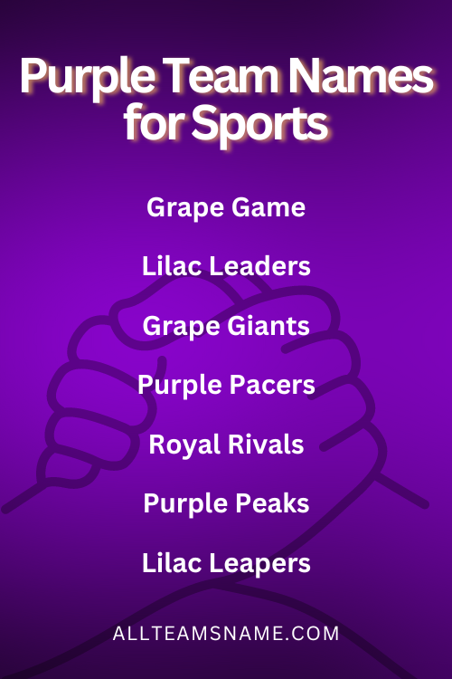 Purple Team Names for Sports