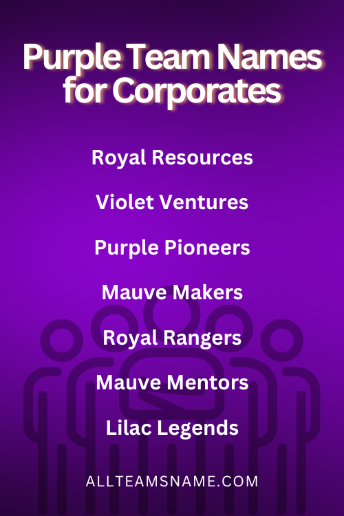 Purple Team Names for Corporates