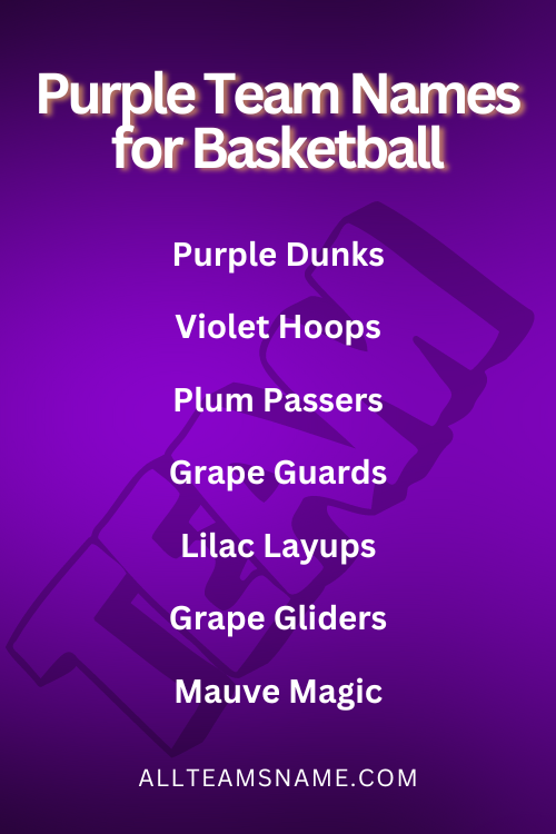 Purple Team Names for Basketball