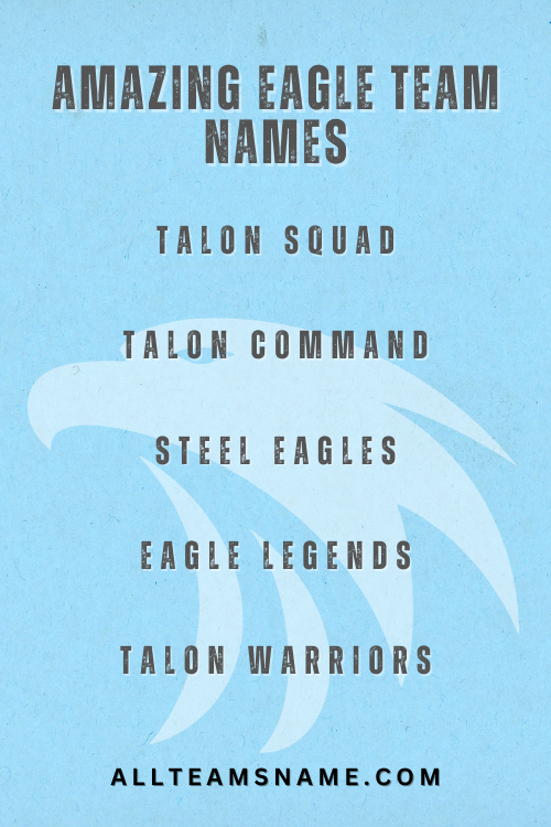 Amazing Eagle Team Names