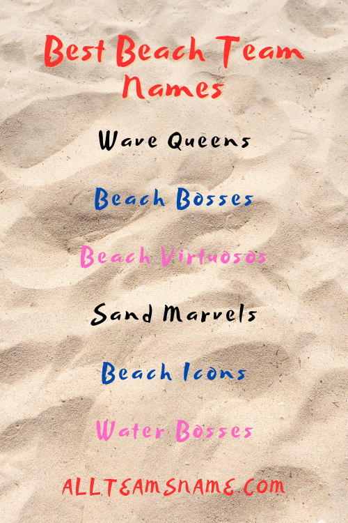 Best Beach Team Names