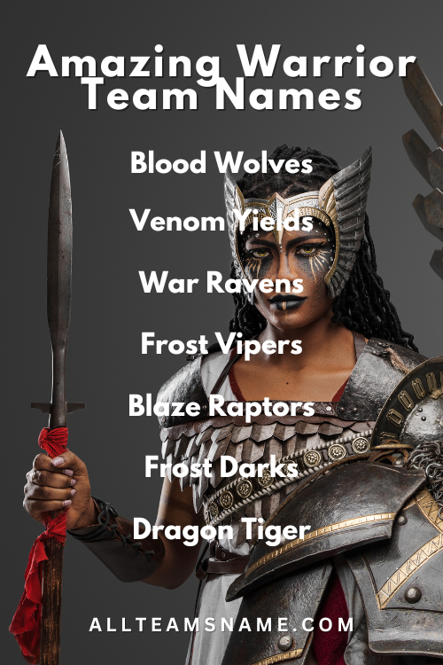 Amazing Warrior Team Names