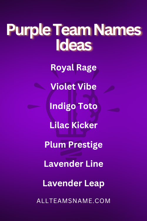 Purple Team Names Ideas