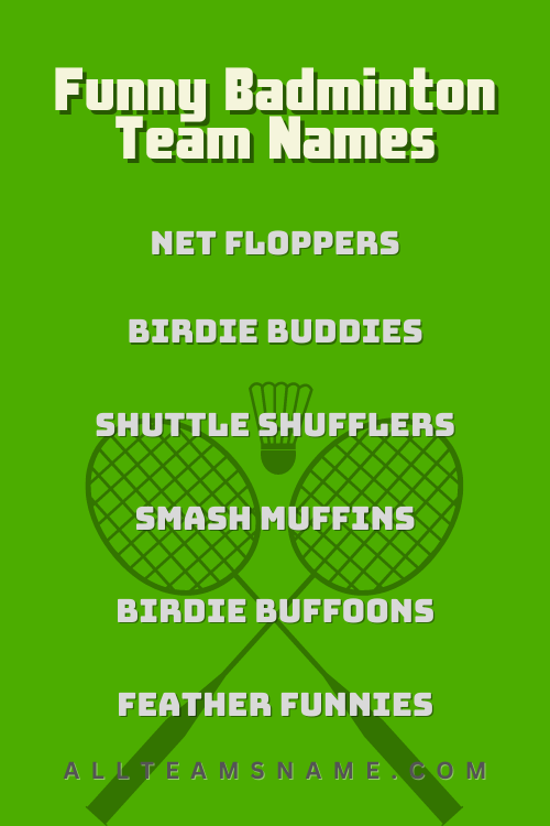 Funny Badminton Team Names