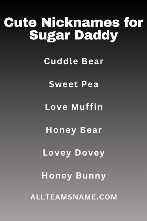 Cute Nicknames for Sugar Daddy