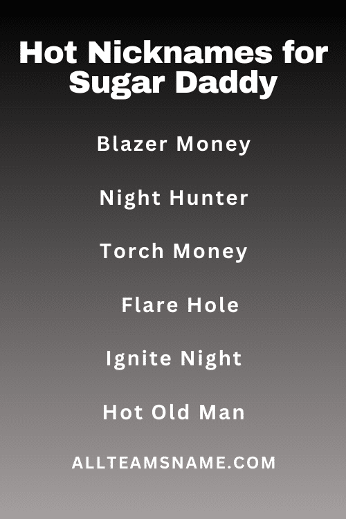 Hot Nicknames for Sugar Daddy