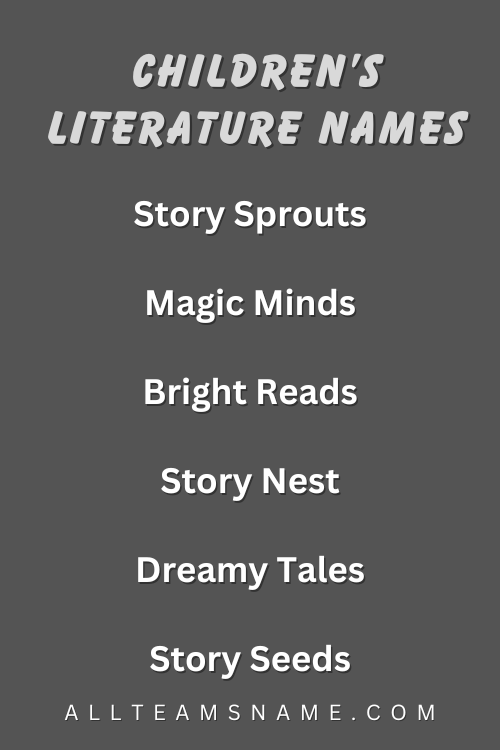 Children’s Literature Names