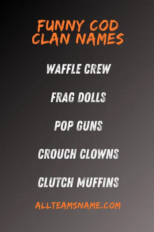 Funny COD Clan Names