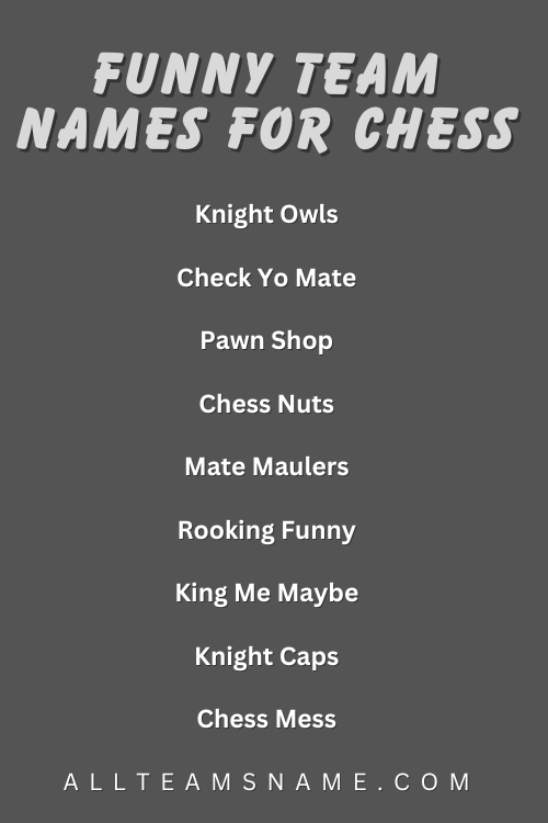 Funny Team Names For Chess