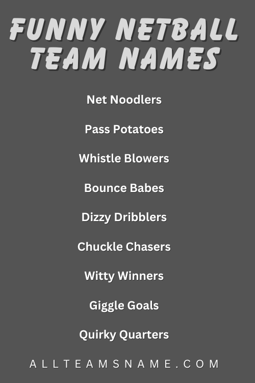 Funny Netball Team Names