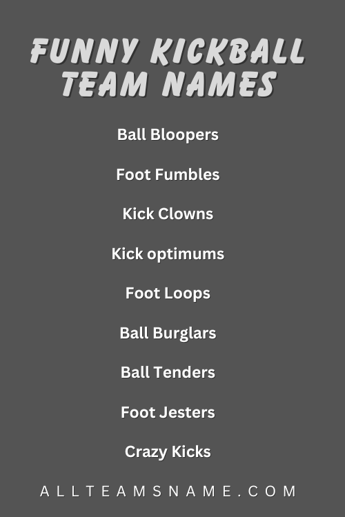 Funny Kickball Team Names