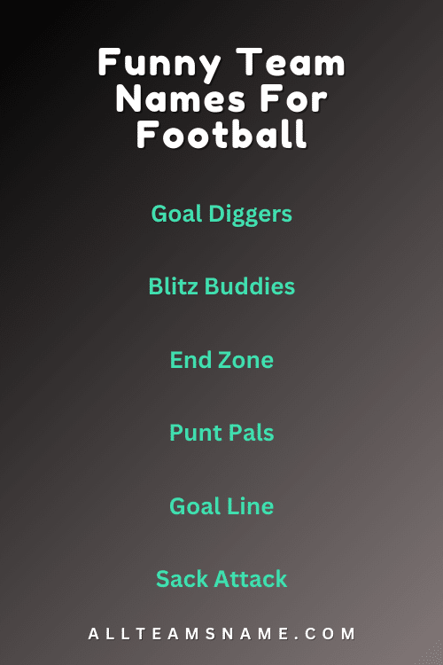 Funny Team Names For Football