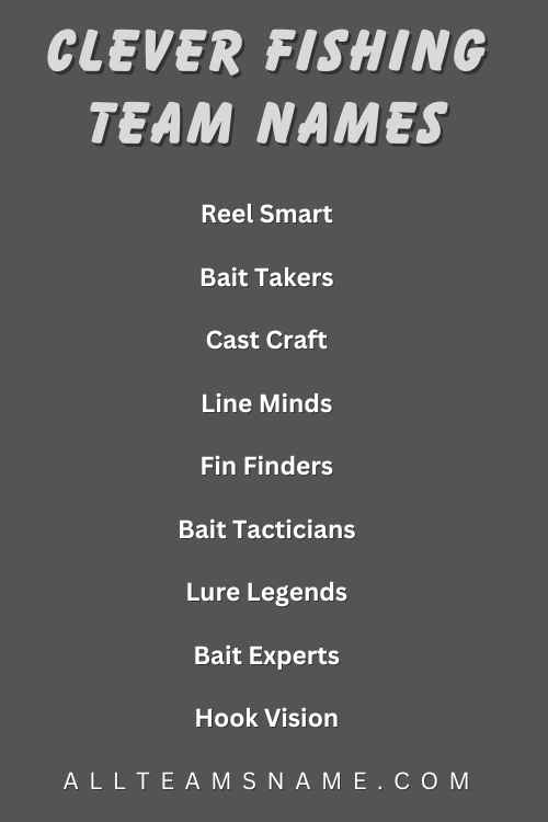 Clever Fishing Team Names