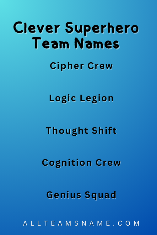 Clever Superhero Team Names