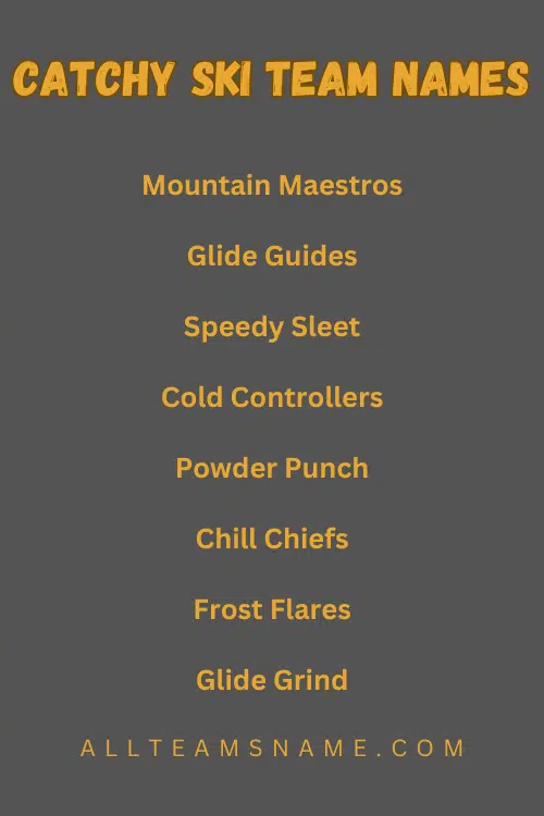 Catchy Ski Team Names