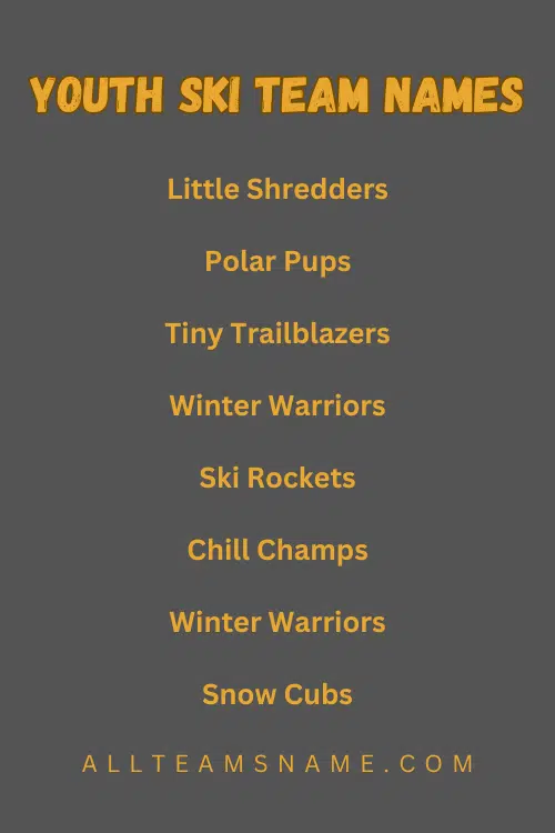 Youth Ski Team Names