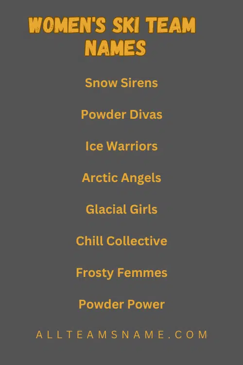 Women's Ski Team Names