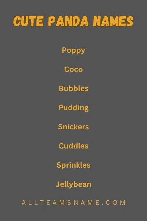 Cute Panda Names