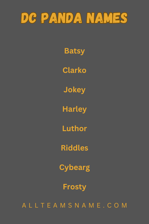 DC Panda Names
