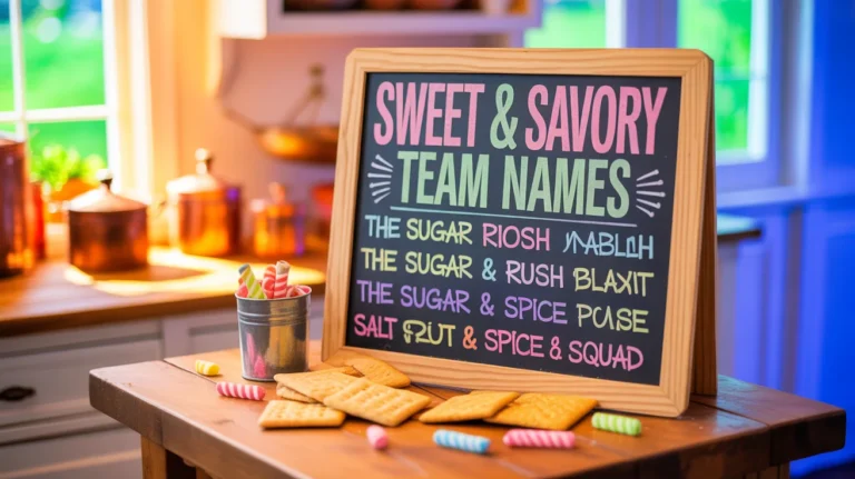 Sweet & Savory Team Names